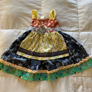 Matilda Jane Gelato Knot Dress with Reversible Apron NWT